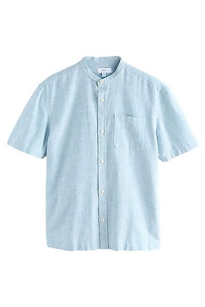 Next Kurzarmhemd Kurzarm-Hemd mit Stehkragen aus Baumwolle-Leinen (1-tlg) günstig online kaufen