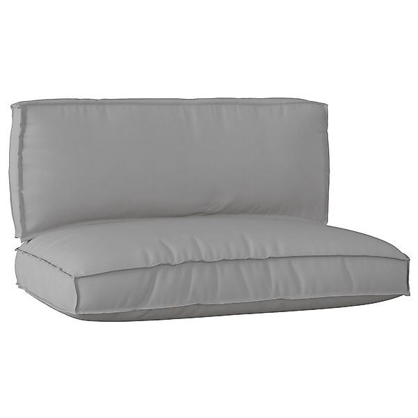 vidaXL Sitzauflage 2-teiliges Palettensitzkissen-Set Grau Oxford-Stoff, günstig online kaufen