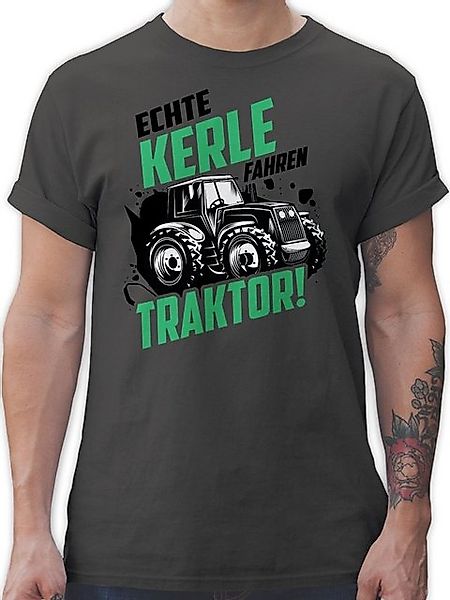 Shirtracer T-Shirt Echte Kerle fahren Traktor Trecker Landwirt Bauer Gesche günstig online kaufen