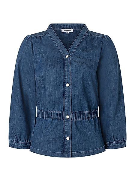 MORE&MORE Klassische Bluse Jeansbluse günstig online kaufen