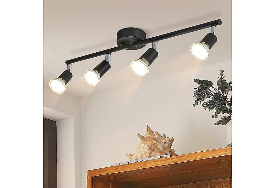 ZMH Deckenleuchte 4 Flammig-GU10 Modern Deckenspot Schwenkbar Wohnzimmer Sc günstig online kaufen