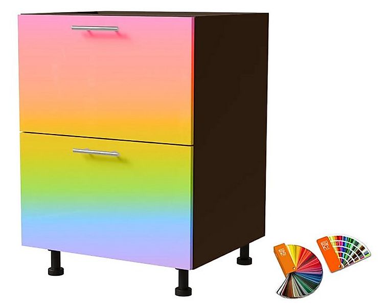 Feldmann-Wohnen Unterschrank Brerra (D2A/60/1A, 2 Schubladen + Innenschubla günstig online kaufen