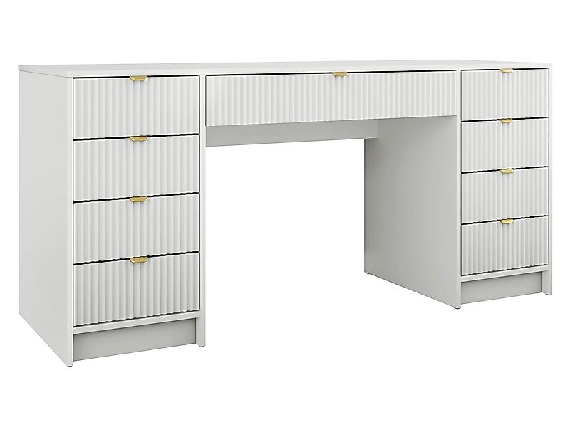 MIRJAN24 Schreibtisch Tireno Bis (mit neun Schubladen), 154x55x76 cm, Goldf günstig online kaufen