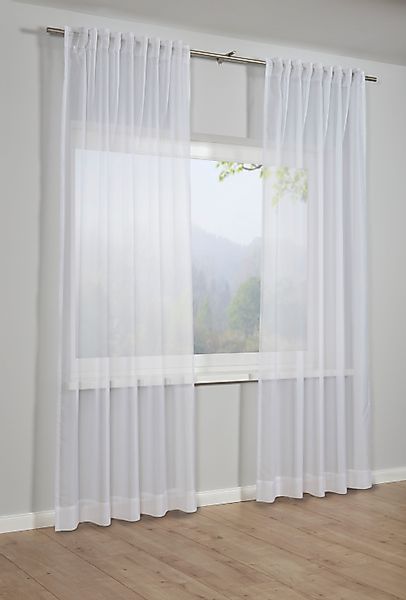 Sehlbach Gardine Schal Voile mit Beschwerungstasche, günstig online kaufen