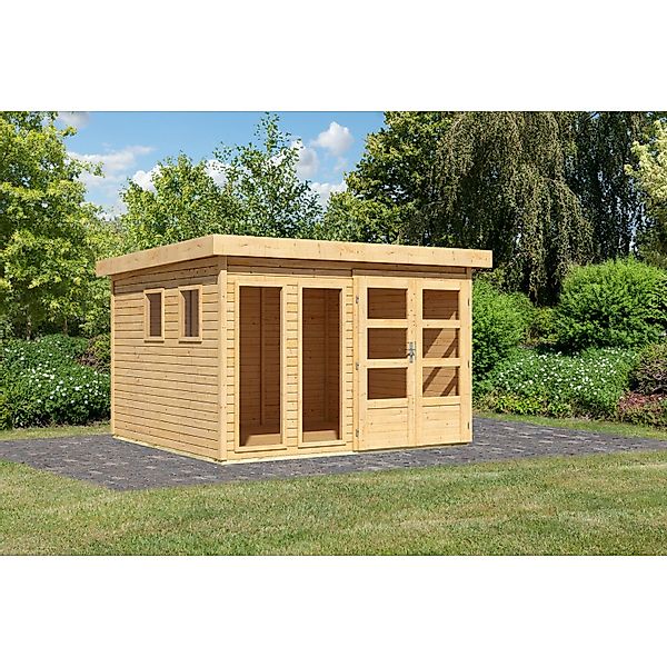 Karibu Gartenhaus Maradi 6 Naturbelassen 216 x 298 x 302 cm günstig online kaufen