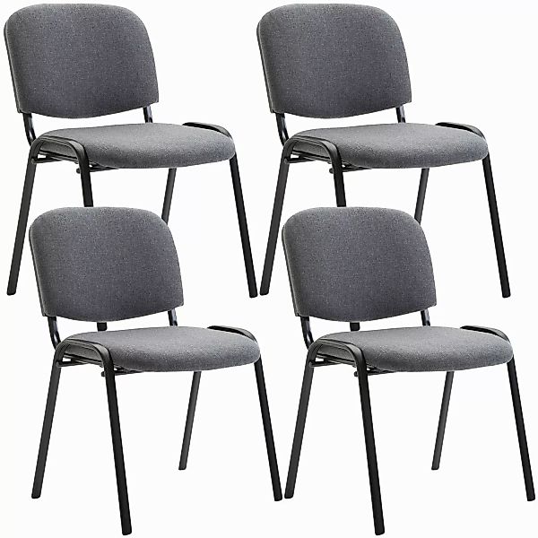 4er Set Esszimmerstuhl Ken Stoff Grau günstig online kaufen