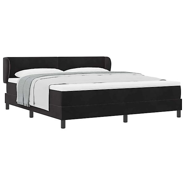 vidaXL Boxspringbett mit Matratze Schwarz 180 x 200 cm Samt 3340402 günstig online kaufen