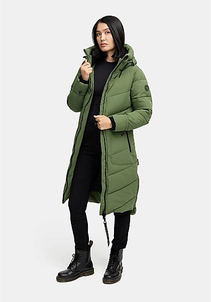 Marikoo Winterjacke "Benikoo" mit Kapuze langer Winter Mantel gesteppt günstig online kaufen