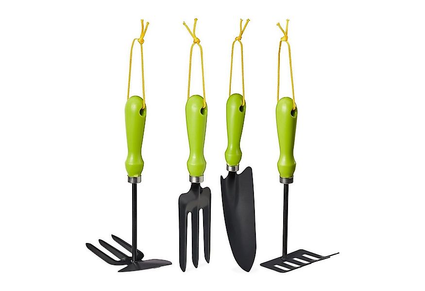 relaxdays Gartenhacke Gartenwerkzeug Set 4-teilig günstig online kaufen