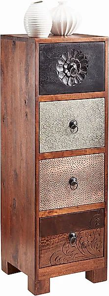 Home affaire Kommode »Mahar«, Breite 30 cm mit Metallfronten günstig online kaufen