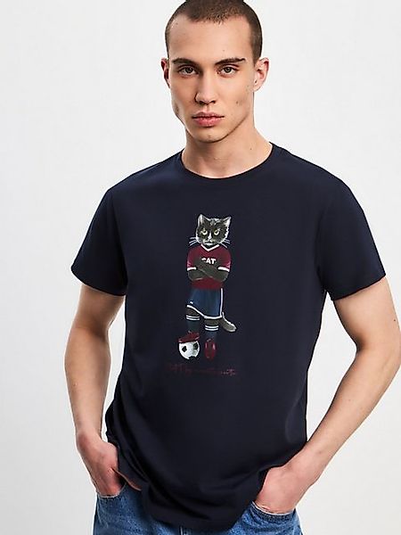 CAT by maniita lacitta Kurzarmshirt FOOTBALL CAT (1-tlg) mit Katzen-Print günstig online kaufen
