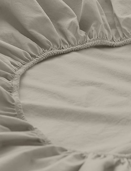 hessnatur Perkal Spannbettlaken aus Bio-Baumwolle - beige - Größe 180x200 c günstig online kaufen