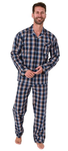 Normann Pyjama Gewebter Herren Pyjama, durchknöpfbarer günstig online kaufen