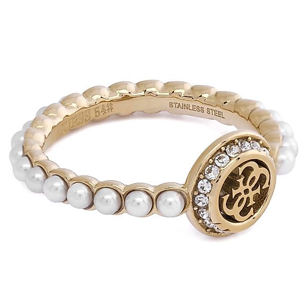 Guess Fingerring 4G Tiny Pearly Goldfarben günstig online kaufen