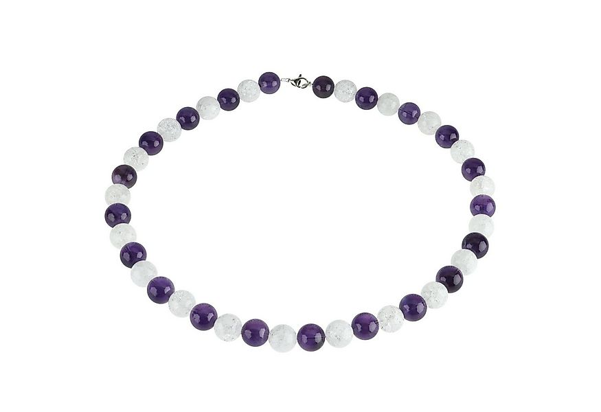 Schmuck Krone Collier Damen Kette aus Amethyst & Bergkristall, Silber 925 günstig online kaufen