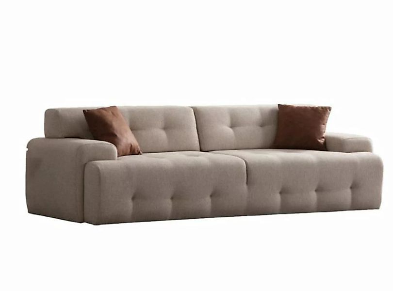 JVmoebel 3-Sitzer 3-Sitzer Sofa Modern Holz Wohnzimmer Möbel Beige farbe Lu günstig online kaufen