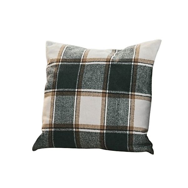 Home-trends24.de Kissenhülle Kissenhülle Karo Flanell Grün günstig online kaufen