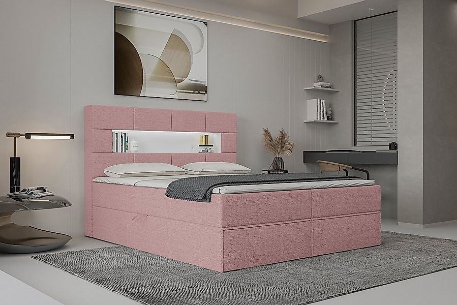 99rooms Boxspringbett Comfy (Schlafzimmerbett, Bett), LED-Beleuchtung günstig online kaufen
