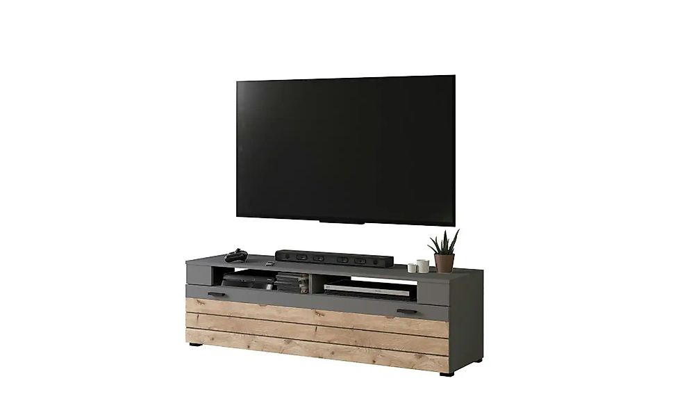 TV Lowboard  Fosso ¦ grau ¦ Maße (cm): B: 140 H: 43 TV- & Media Möbel > TV- günstig online kaufen