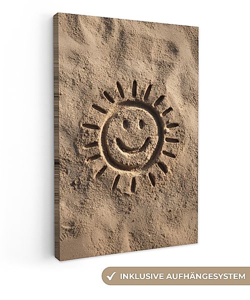 OneMillionCanvasses® Leinwandbild Gesicht - Sonne - günstig online kaufen