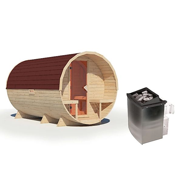 Chillroi Premium Fasssauna Saunaofen Integrierte Steuerung 9kW Inklusive Da günstig online kaufen