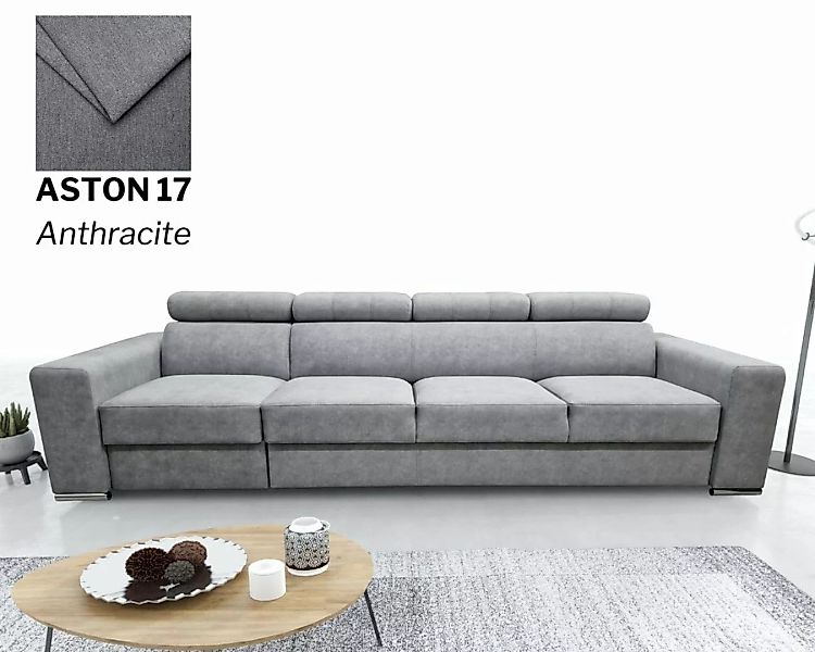 Deine Möbel 24 Sofa Couch 3-Sitzer / 4-Sitzer ELMO, mit Schlaffunktion günstig online kaufen