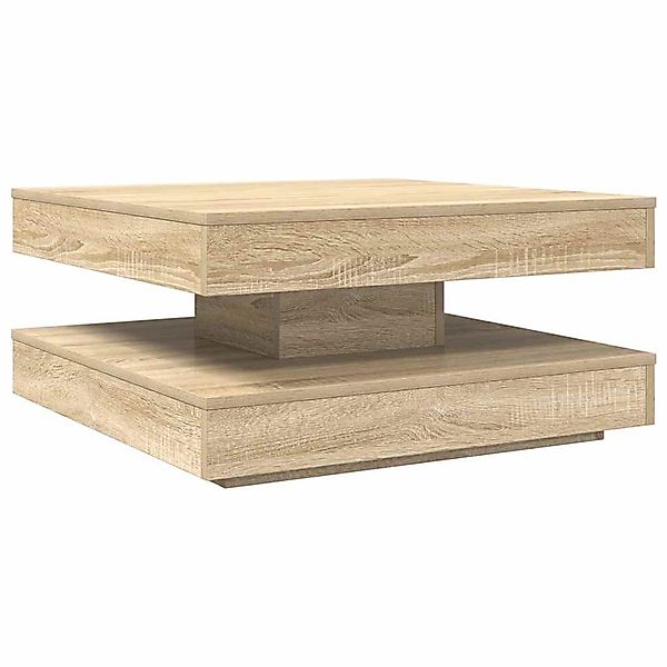 vidaXL Couchtisch 360-Grad Drehbar Sonoma-Eiche 70x70x34,5 cm 858481 günstig online kaufen