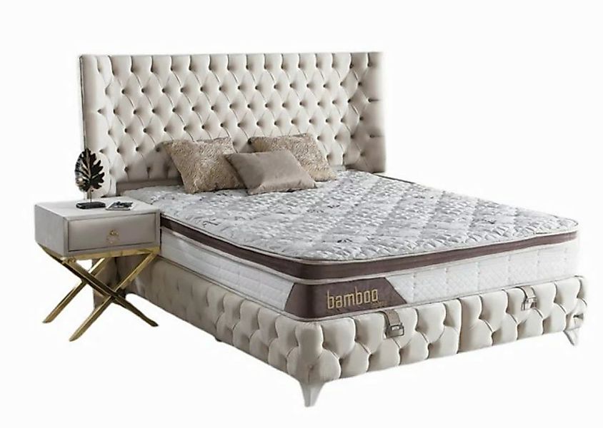 Villa Möbel Boxspringbett JUPITER (Bett Set, Bettset), Bettkasten mit XXL S günstig online kaufen