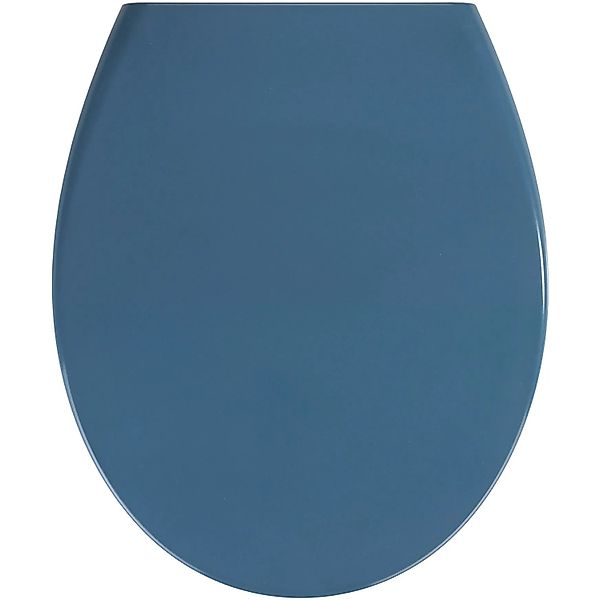 Wenko Premium WC-Sitz Samos Slate Blue Duroplast mit Absenkautomatik Blau günstig online kaufen