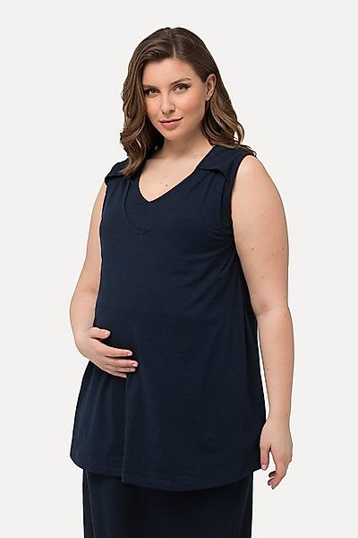 Ulla Popken Longshirt Longtop A-Linie Stillfunktion Wickeloptik ärmellos Sc günstig online kaufen