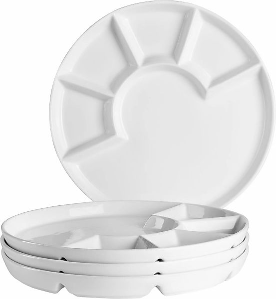 MÄSER Fondueteller "Fondueteller Ø 24 cm, aus Porzellan" Geschirr-Set, Tell günstig online kaufen