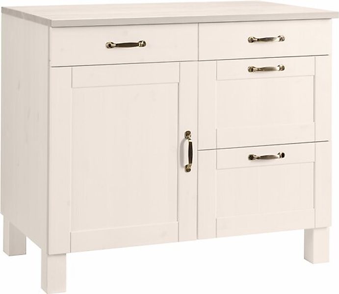 Home affaire Unterschrank »Alby« Breite 100 cm, 1 Tür, 4 Schubladen günstig online kaufen