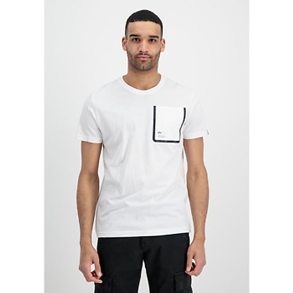 Alpha Industries  T-Shirt Label Pocket T-Shirt - white günstig online kaufen