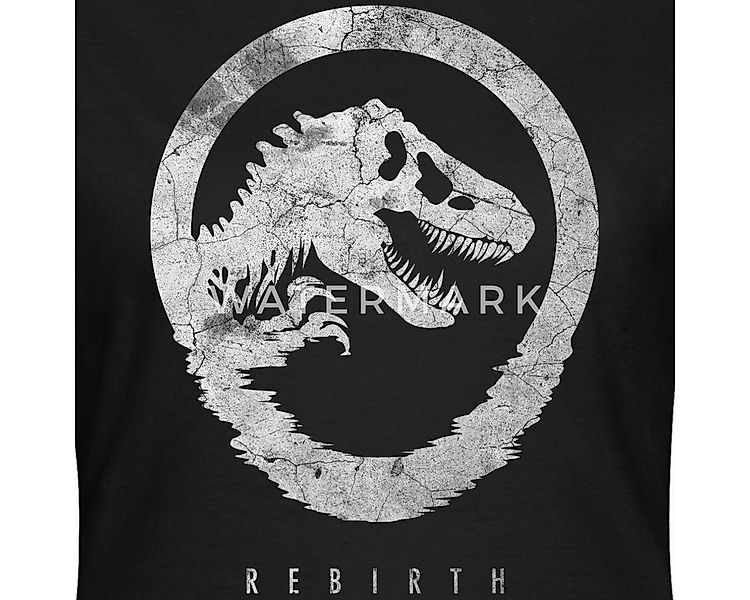 Spreadshirt T-Shirt Jurassic World Rebirth Logo Mit T-Rex Im Steinlook Frau günstig online kaufen