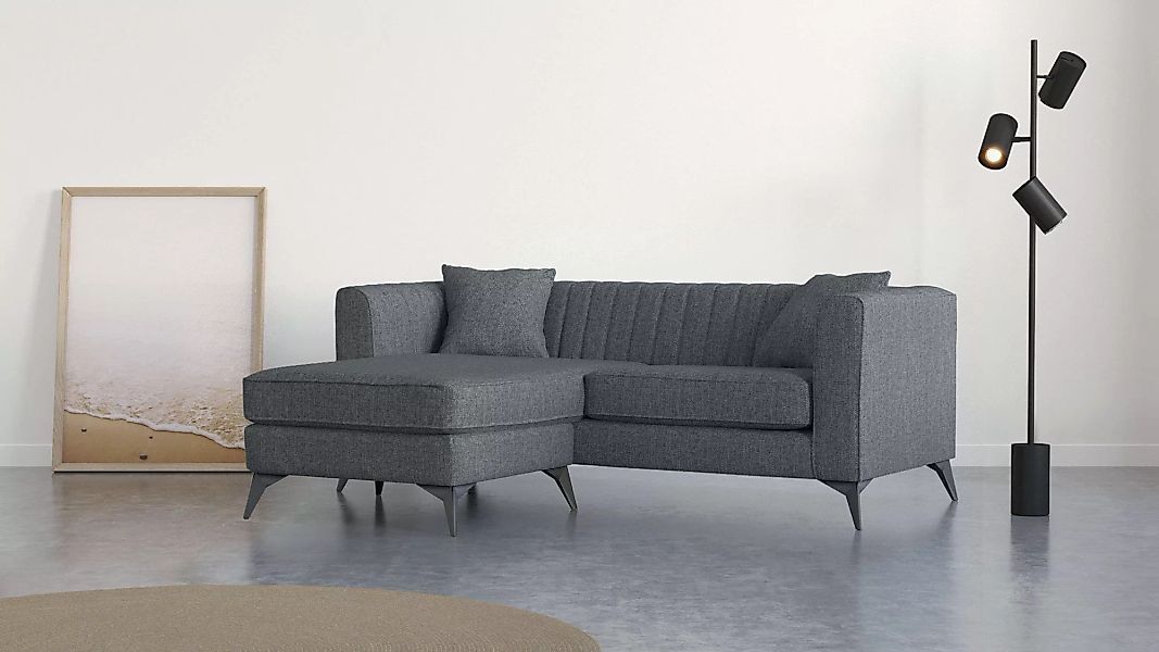 Places of Style Ecksofa »MATTHEW L-Form ideal für kleine Räume, Maße B/T/H: günstig online kaufen