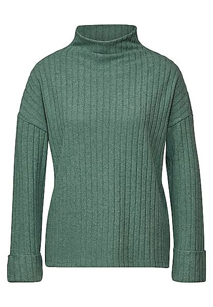 STREET ONE Langarmshirt Shirt mit Rippstruktur (1-tlg) günstig online kaufen