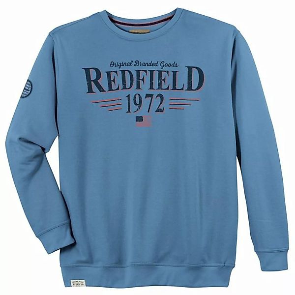 redfield Sweater Große Größen Redfield Sweatshirt hellblau Logo-Frontprint günstig online kaufen