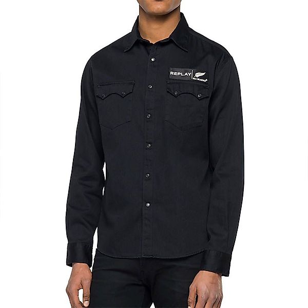 Replay Mab402.000.178z17.098 Shirt XL Black günstig online kaufen