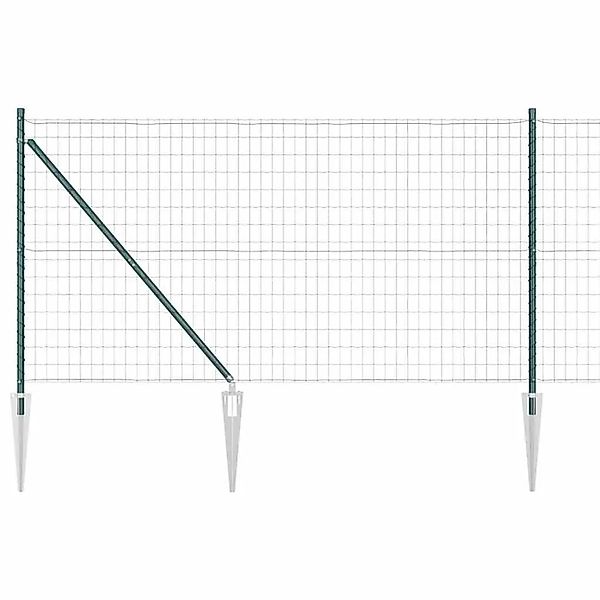 vidaXL Zaun mit Pfosten Grün 1,2 x 10 m Stahl 3350548 günstig online kaufen