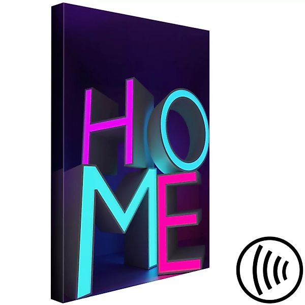 Bild auf Leinwand Home Neon (1 Part) Vertical XXL günstig online kaufen