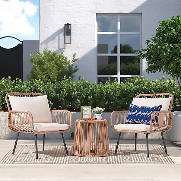 JOIVI Balkonset Bistro Set, Outdoor Rattan günstig online kaufen