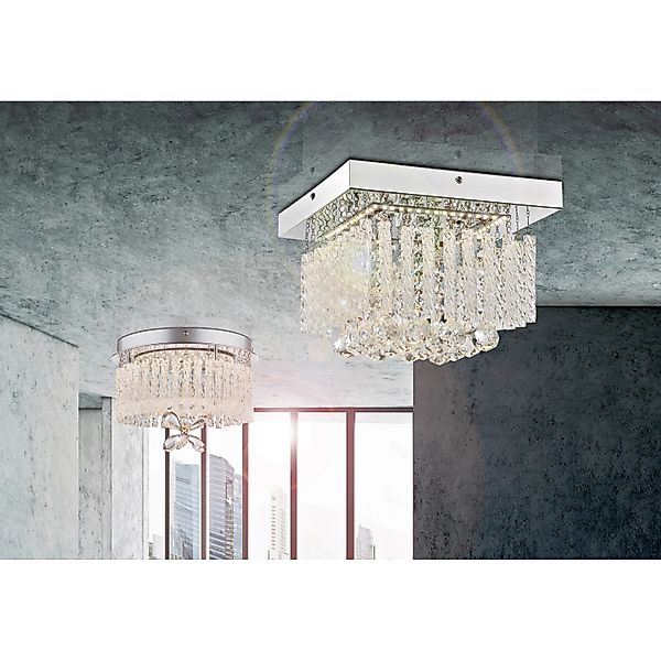 Globo LED-Deckenleuchte MATHILDA Chrom günstig online kaufen