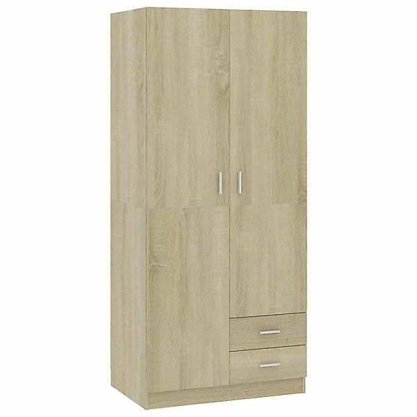 vidaXL Kleiderschrank Sonoma-Eiche 80x52x180 cm Holzwerkstoff günstig online kaufen