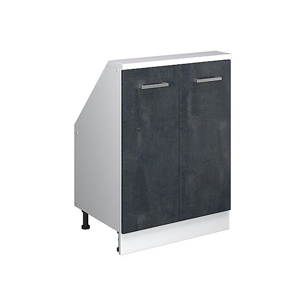 Vicco Unterschrank R-Line, Schwarz Beton/Weiß, 60 günstig online kaufen