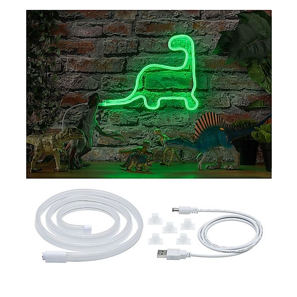 Paulmann "USB LED Strip Neon Colorflex Grün 1m 4,5W 10lm/m 120 LEDs/m 3000K günstig online kaufen
