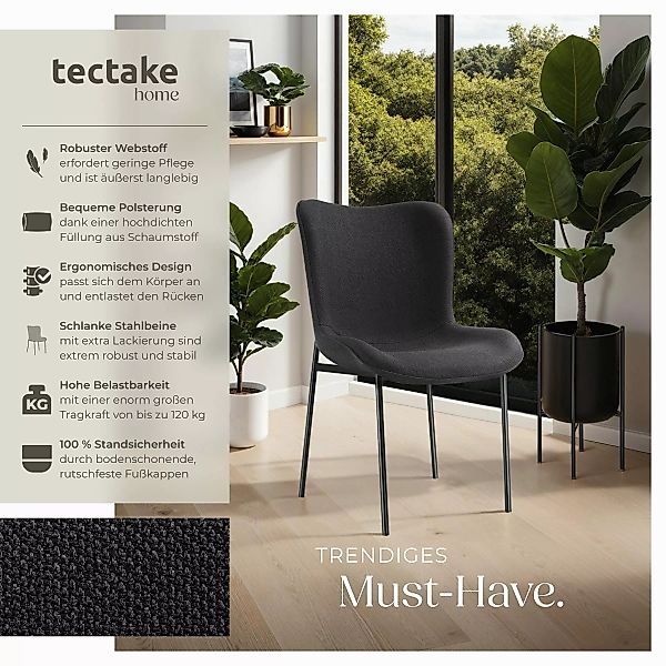 tectake Esszimmerstuhl Polsterstuhl (Set., 6 St), günstig online kaufen