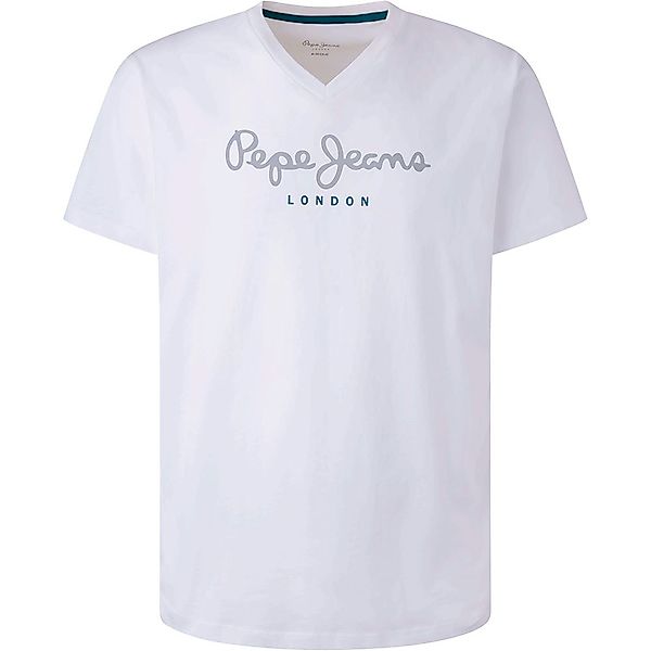 Pepe Jeans Eggo Kurzarm V-ausschnitt T-shirt XL White günstig online kaufen