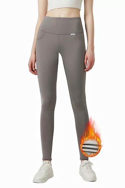 Jepo Leggings Elastische Damenhose Thermoleggings warm Fit Grau-L/XL Bequem günstig online kaufen