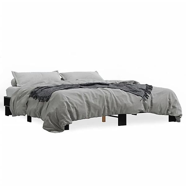 vidaXL Bettgestell Schwarz 160x200 cm Holzwerkstoff und Metall 3280227 günstig online kaufen