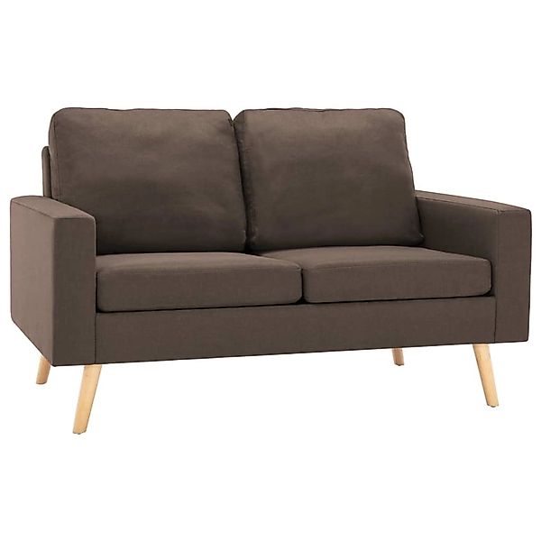 vidaXL 2-Tlg Sofagarnitur Stoff Braun Modell 3 günstig online kaufen